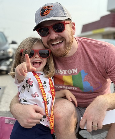 Dr. Eric Wolfson with his daughter